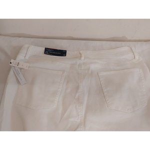 TALBOTS FLAWLESS HIGH-WAIST BOOT CURVY 16 BOOT CUT NWT FULL LENGTH WHITE JEANS